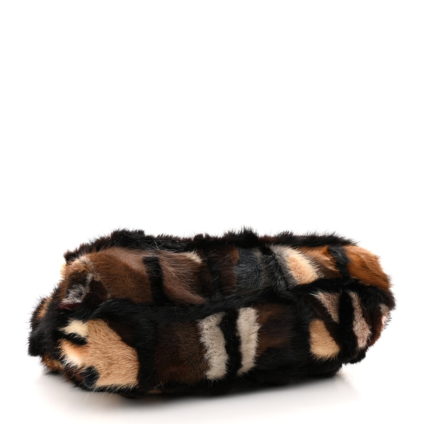 Mink Fur Medium Single Flap Multicolor