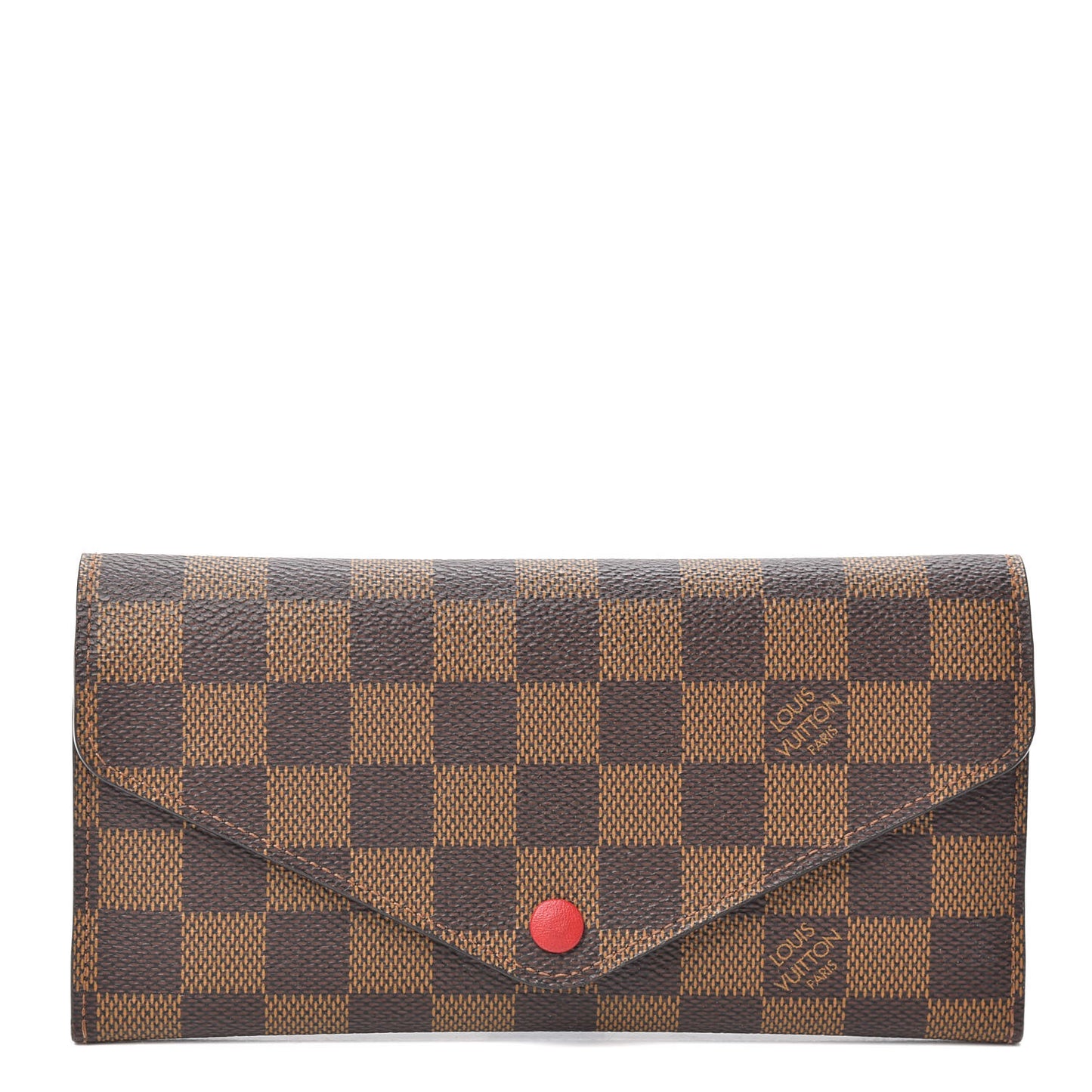 Damier Ebene Josephine Wallet Red