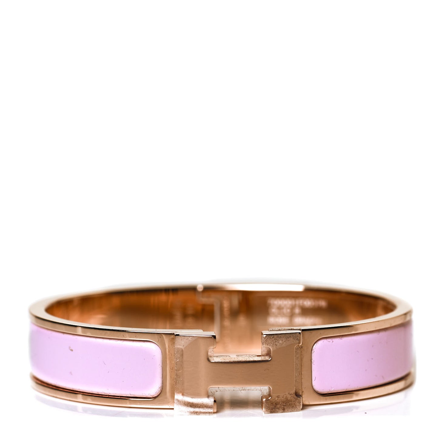 Enamel Narrow Clic Clac H Bracelet PM Rose Dragee