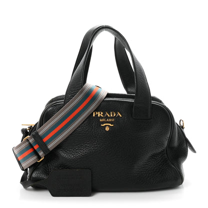 Prada Cervo Deerskin Tote Black 1 of 11