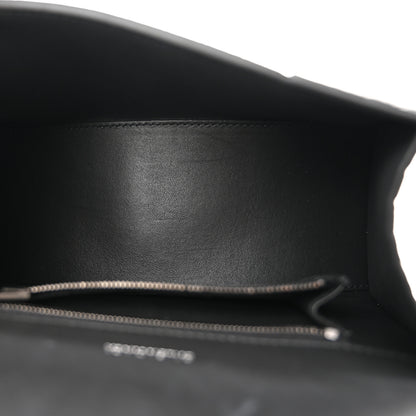 Balenciaga Shiny Calfskin Monochrome Crocodile Embossed Small Hourglass Top Handle Bag Black 5 of 10