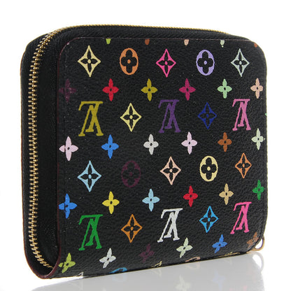 Louis Vuitton Monogram Multicolor Zippy Coin Purse Black Violet 3 of 7