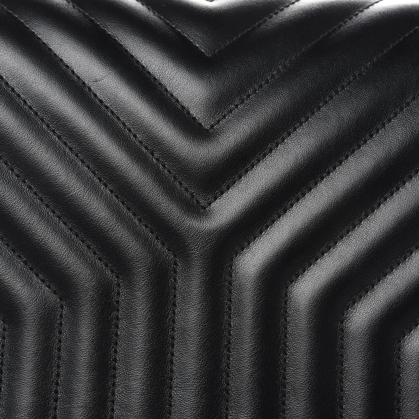 Calfskin Quilted Y Joan Satchel Black