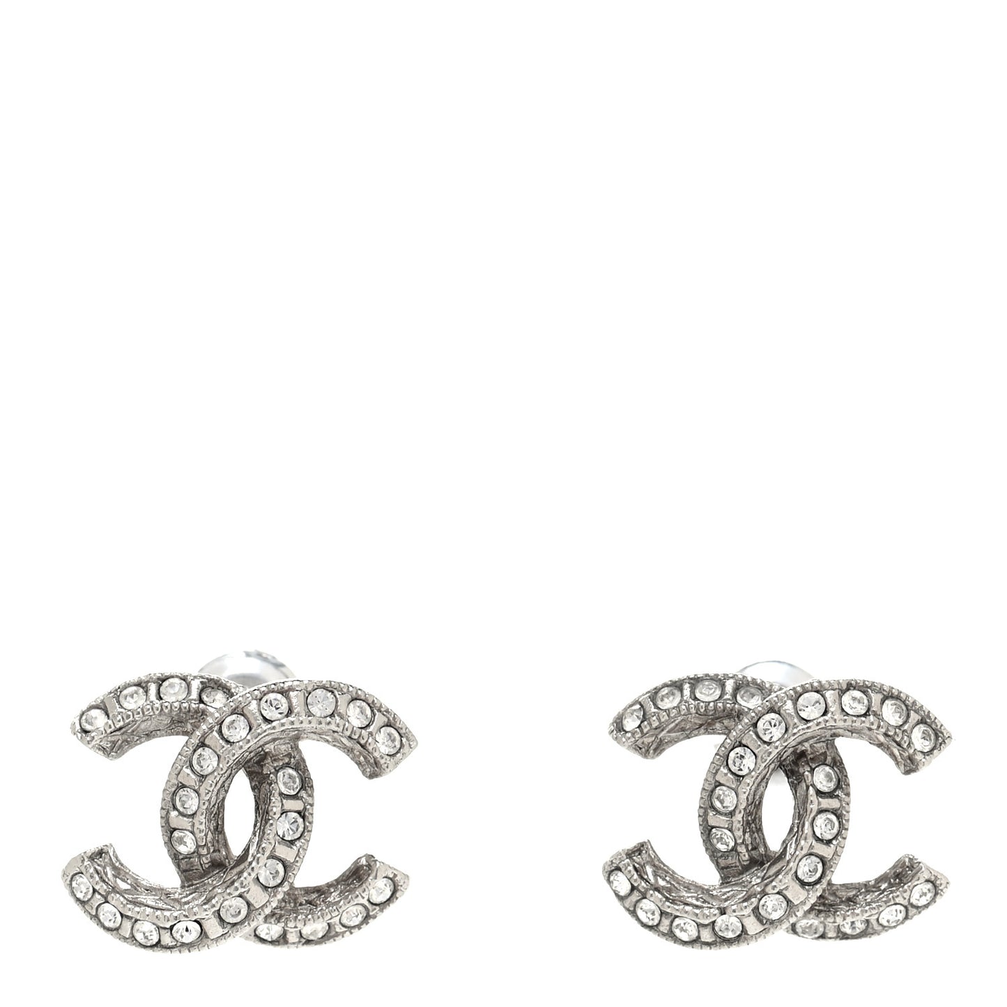 Crystal Timeless CC Earrings Silver