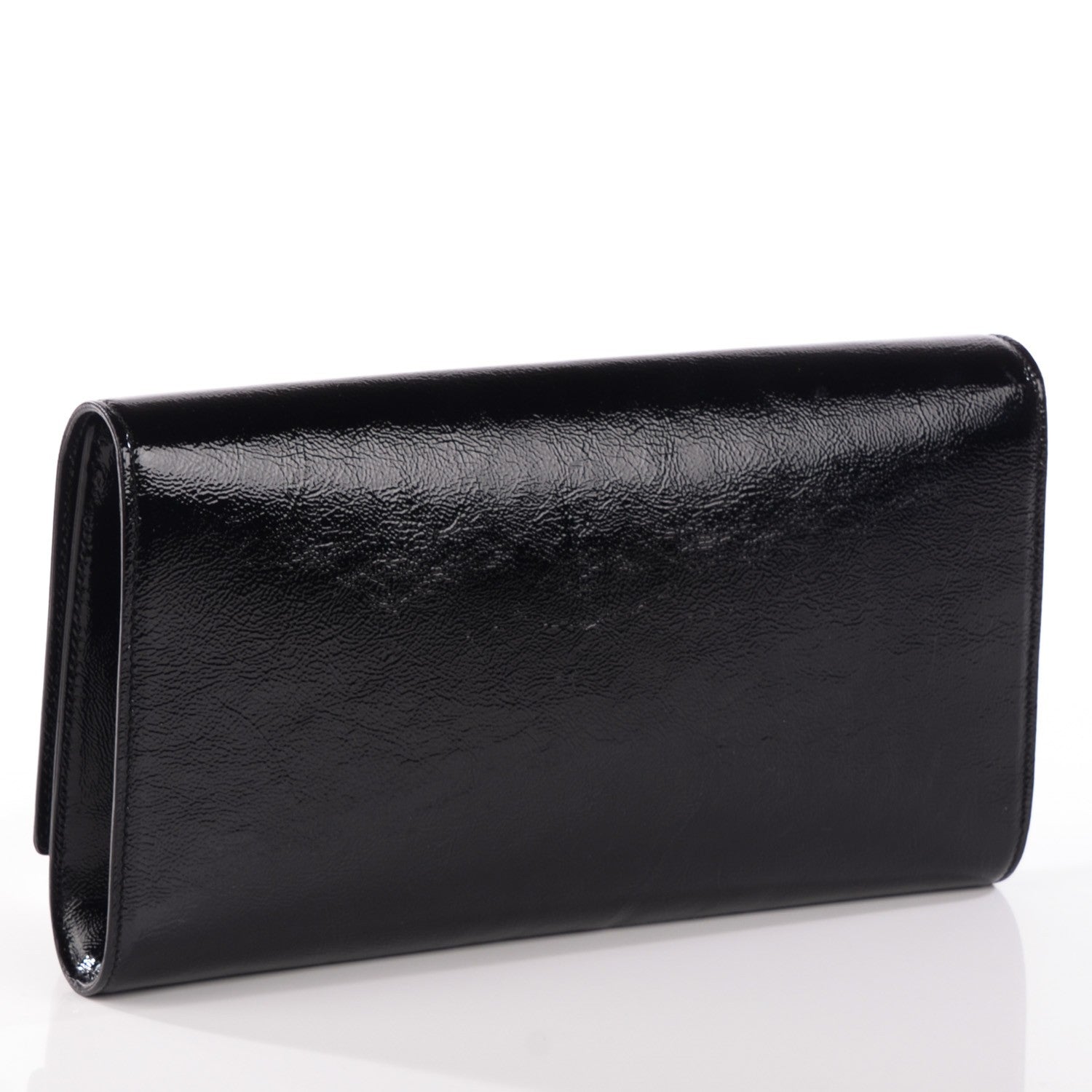 Saint Laurent Patent Monogram Large Belle De Jour Clutch Black 3 of 7