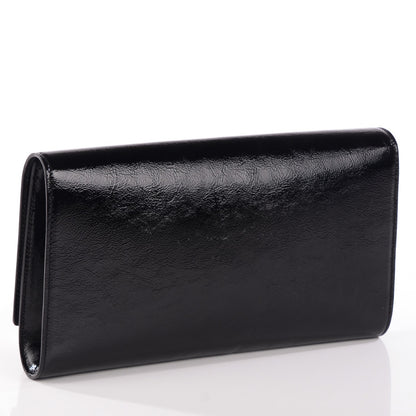 Saint Laurent Patent Monogram Large Belle De Jour Clutch Black 3 of 7