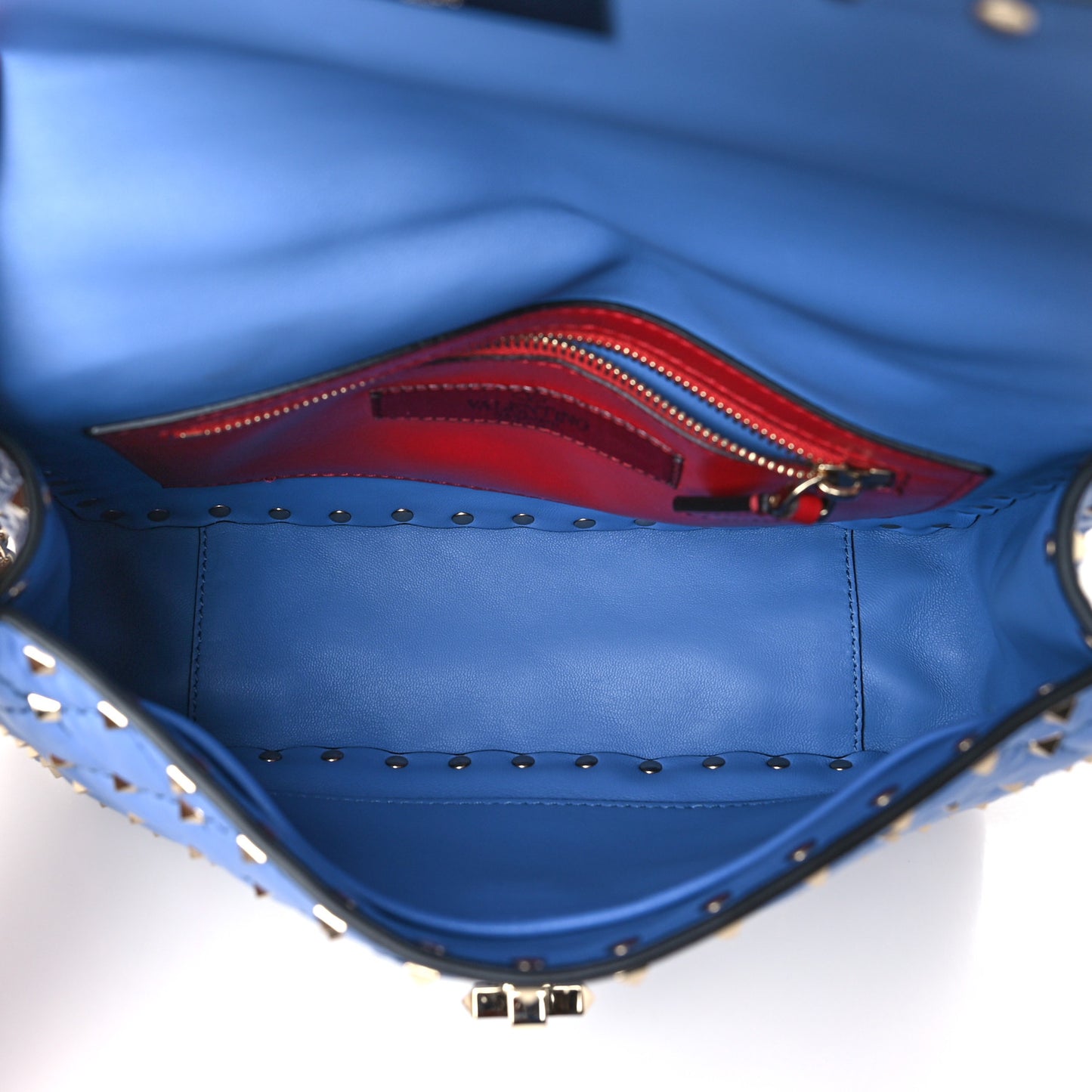 Nappa Medium Rockstud Spike Shoulder Bag Angel