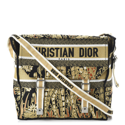 Christian Dior Canvas Embroidered Animals Giraffe Diorcamp Messenger Brown Multicolor 1 of 7