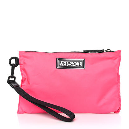 Versace Nylon Icon Flat Pouch Pink 1 of 9