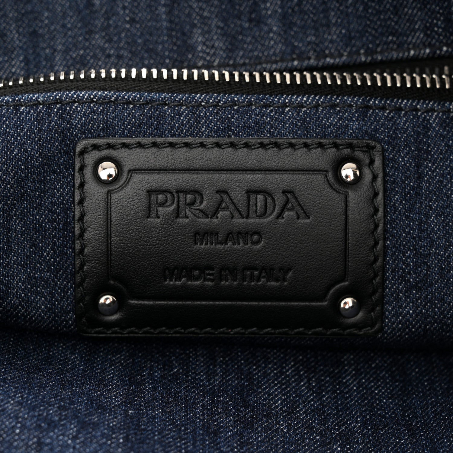 Prada Denim Logo Tote 6 of 10