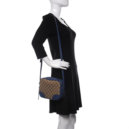 Gucci Monogram Dollar Calfskin Mini Bree Messenger Bag Beige Ebony Caspian 2 of 9