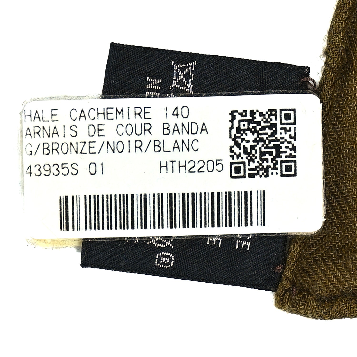 Hermes Silk Harnais De Cour Bandana Shawl 140 Bronze Black White 3 of 3