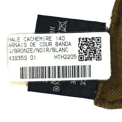 Hermes Silk Harnais De Cour Bandana Shawl 140 Bronze Black White 3 of 3