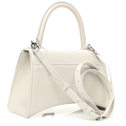 Balenciaga Shiny Box Calfskin Small Hourglass Top Handle Bag Chalky White 3 of 8