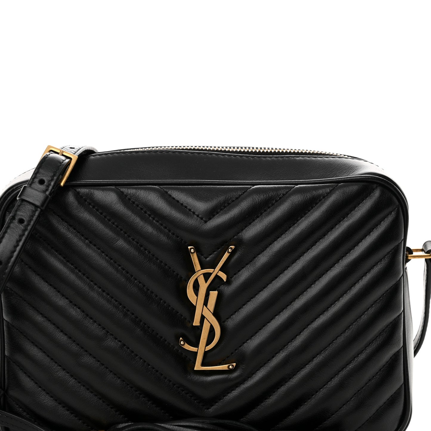 Calfskin Matelasse Monogram Lou Camera Bag Black