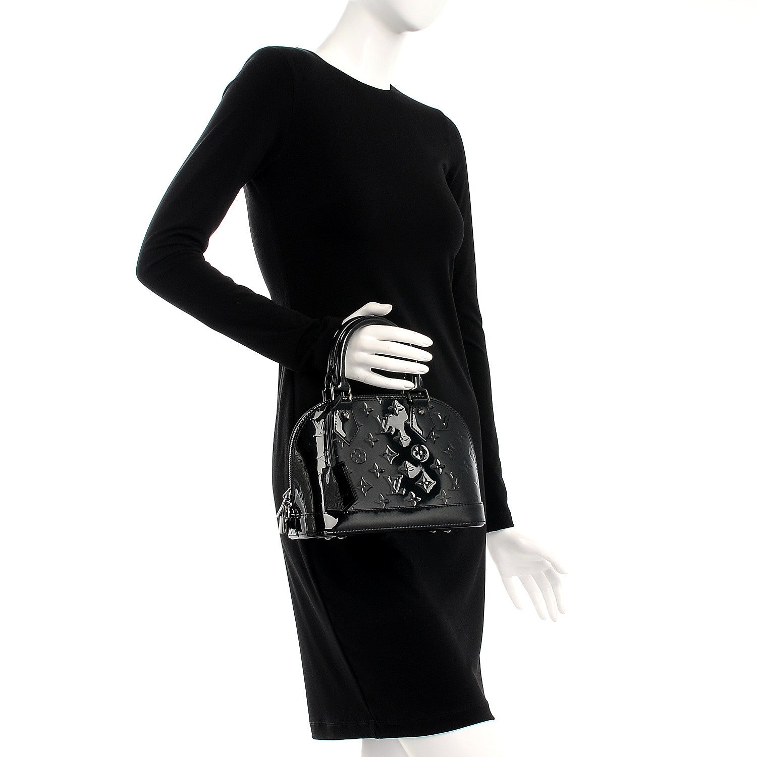 Louis Vuitton Vernis Alma BB Noir Magnetique 3 of 9