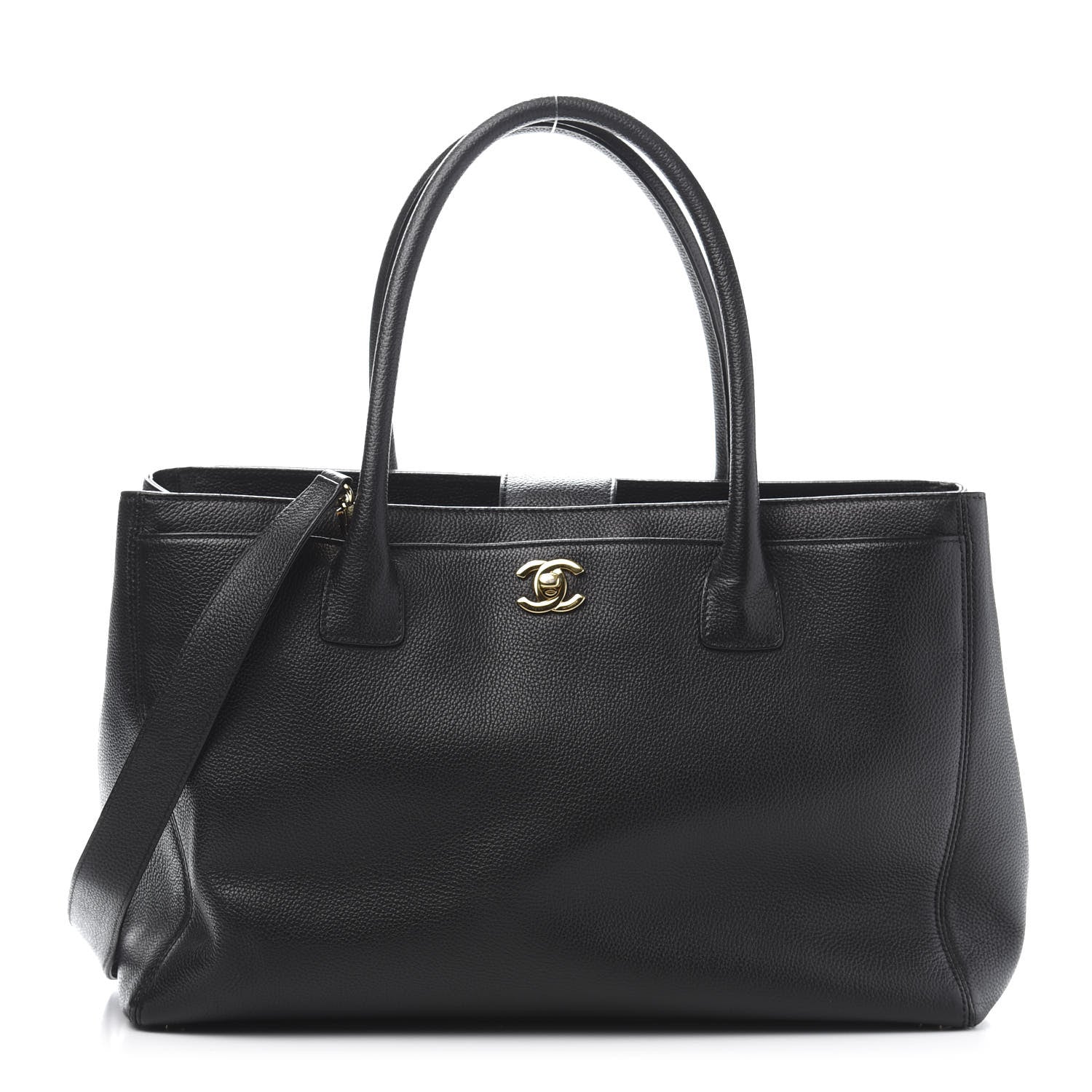 Chanel Calfskin Cerf Executive Shopper Tote Black 1 of 15