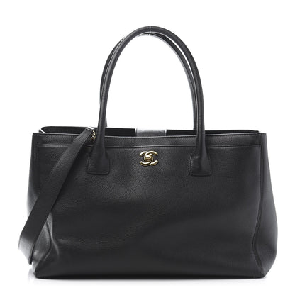 Chanel Calfskin Cerf Executive Shopper Tote Black 1 of 15