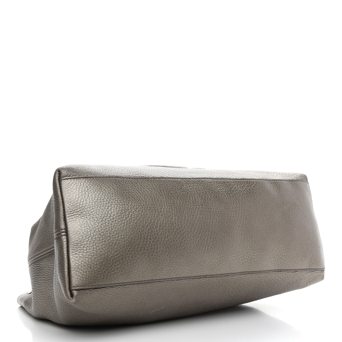 Metallic Pebbled Calfskin Medium Soho Chain Shoulder Bag Sasso