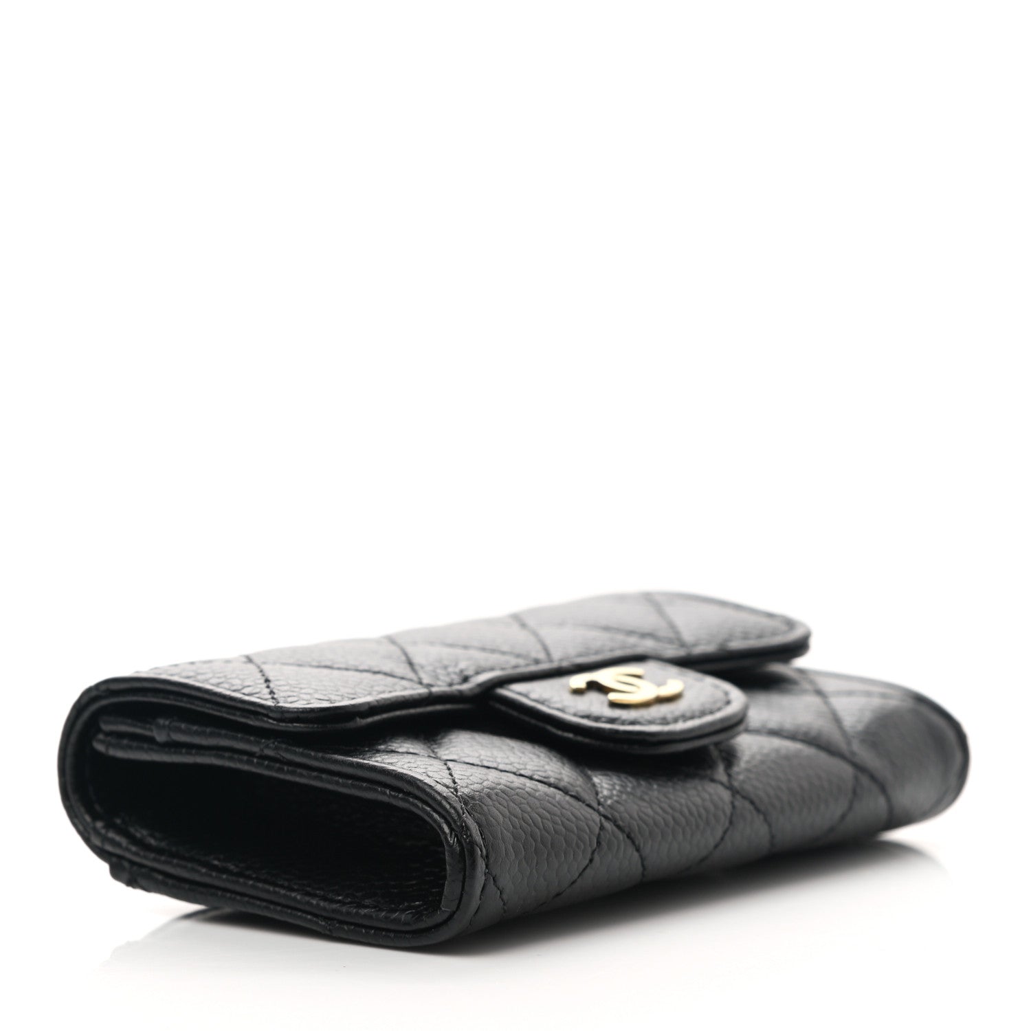 Chanel Caviar Quilted Flap Card Holder Wallet Black 4 of 9