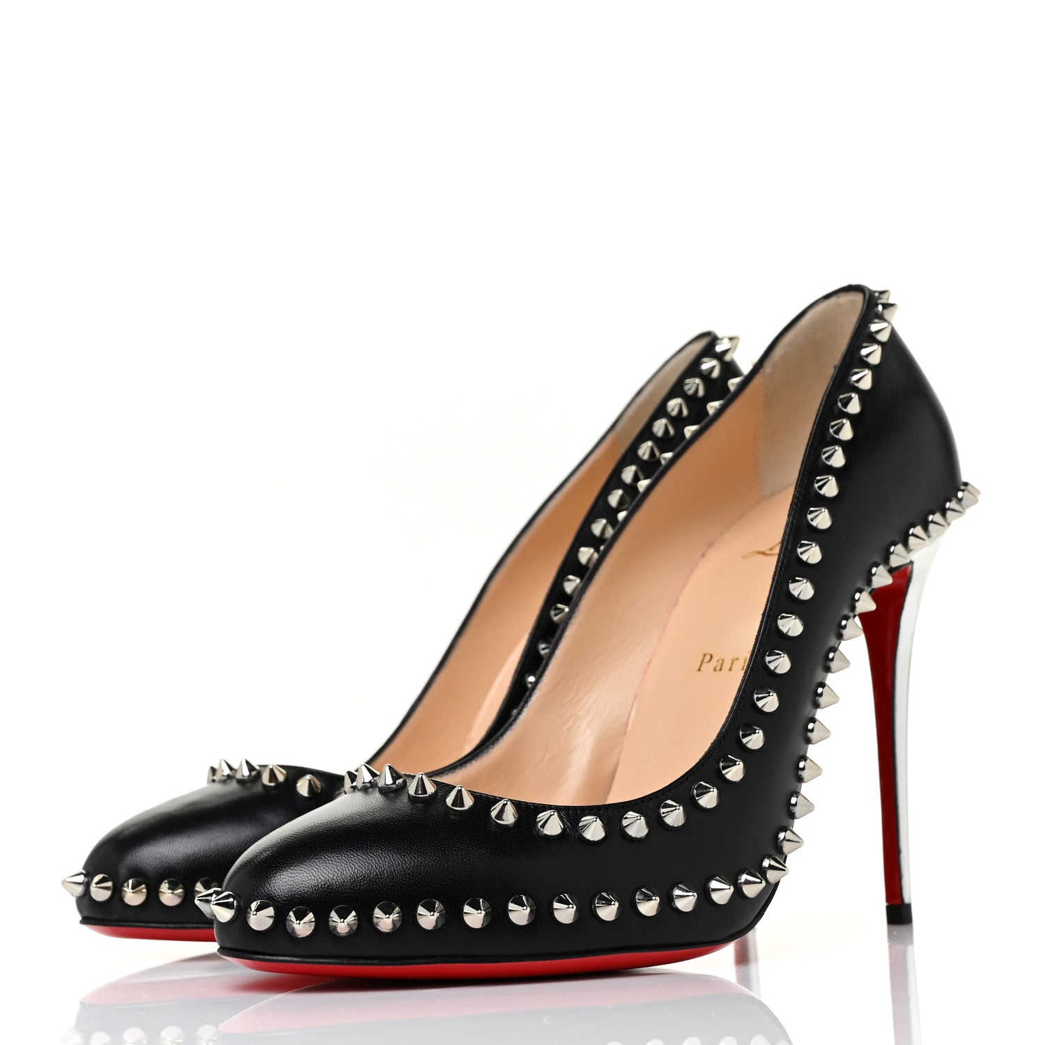 Christian Louboutin Kid Specchio Dorispiky 100 Pumps 39.5 Black 2 of 8