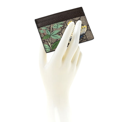 Gucci GG Supreme Monogram Tian Card Holder Beige Multicolor New Acero 2 of 9