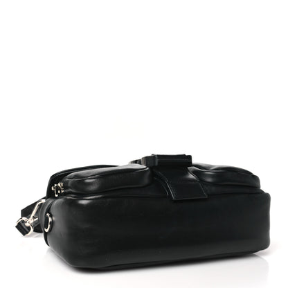 Prada Nappa Double Pocket Buckle Shoulder Bag Black 4 of 9