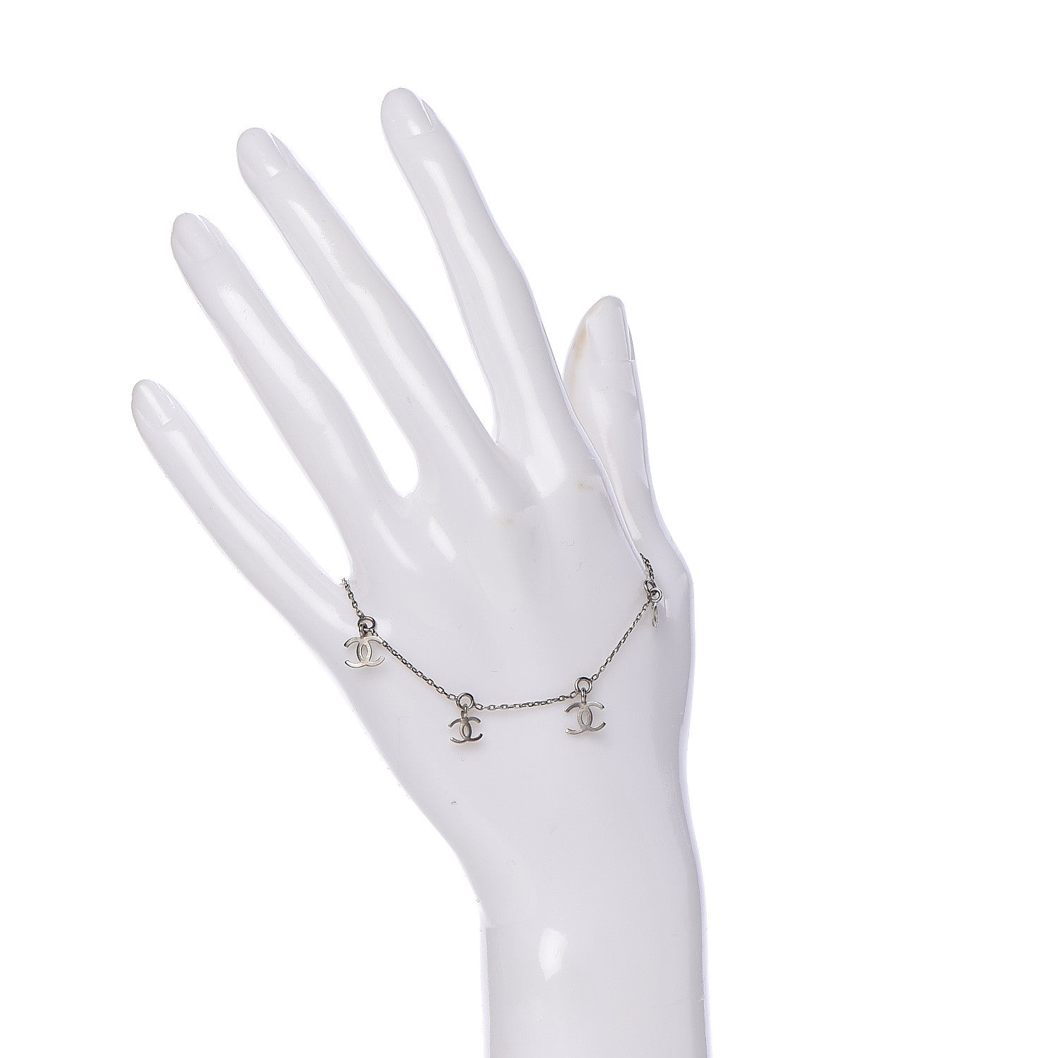 Chanel CC Charm Bracelet Silver 2 of 4