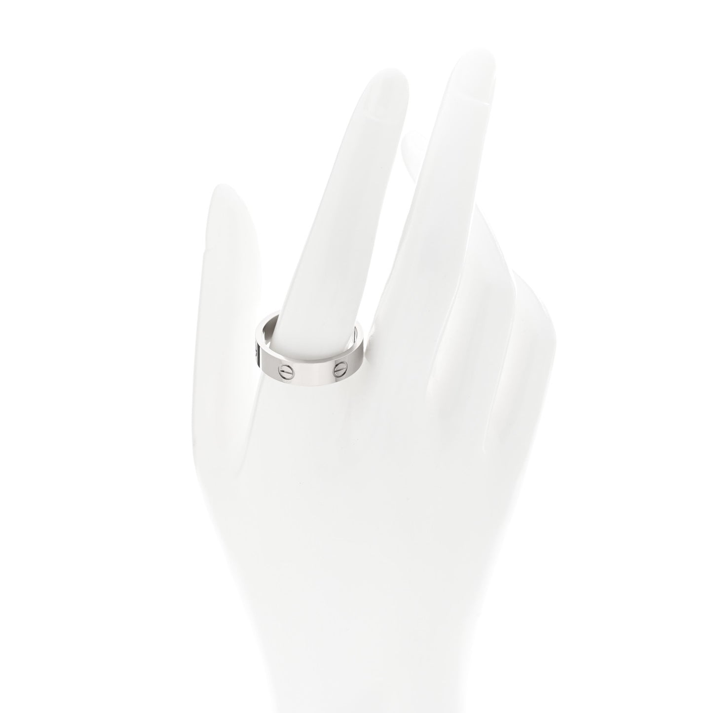 18K White Gold 5.5mm LOVE Ring 65 11