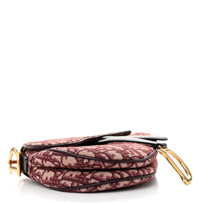 Christian Dior Oblique Saddle Bag Burgundy 4 of 11