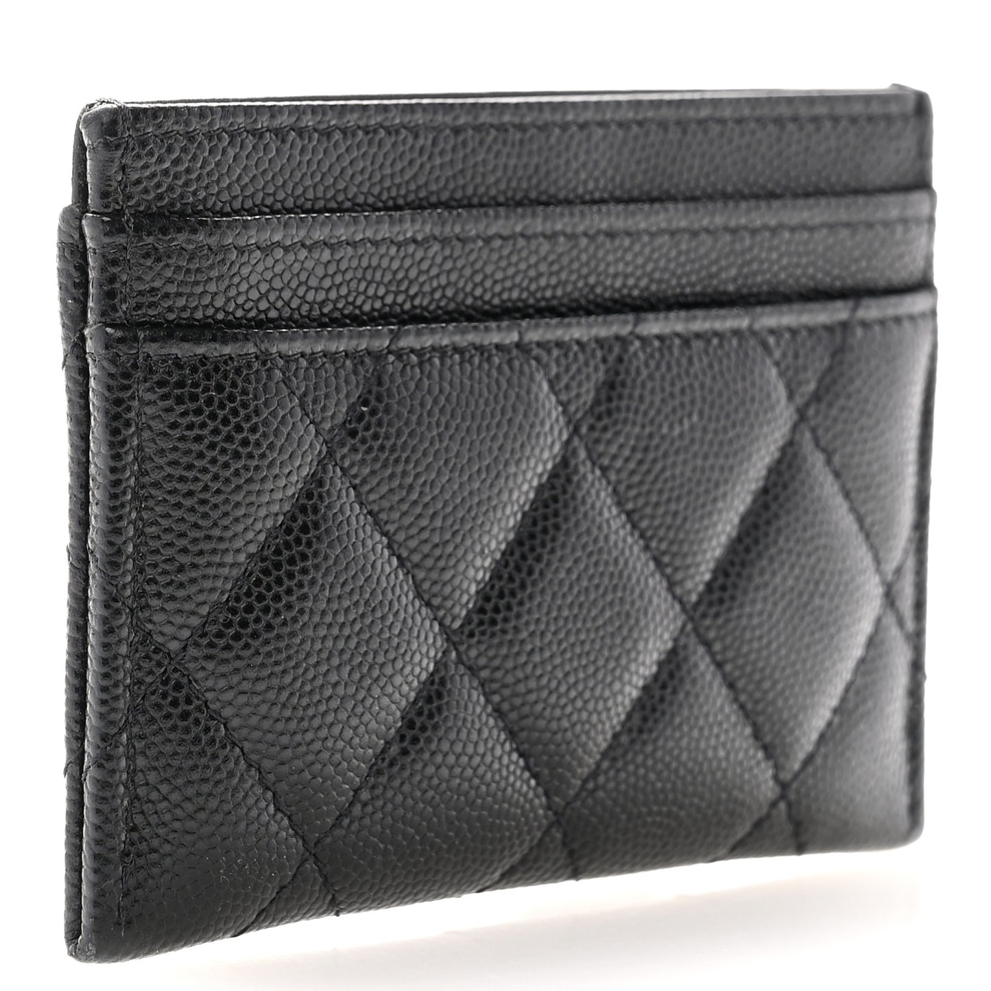 Caviar Quilted My Everything Card Holder Black
