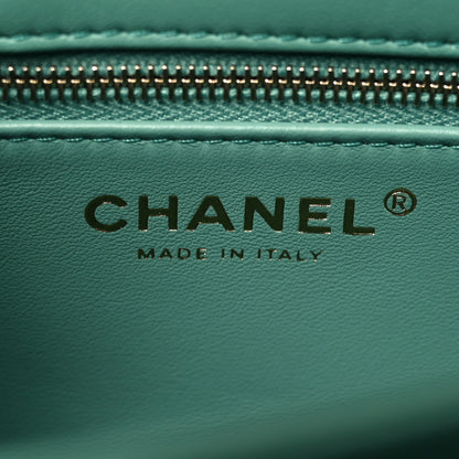 Chanel Lambskin Quilted Small Trendy CC Flap Dual Handle Bag Green 6 of 10