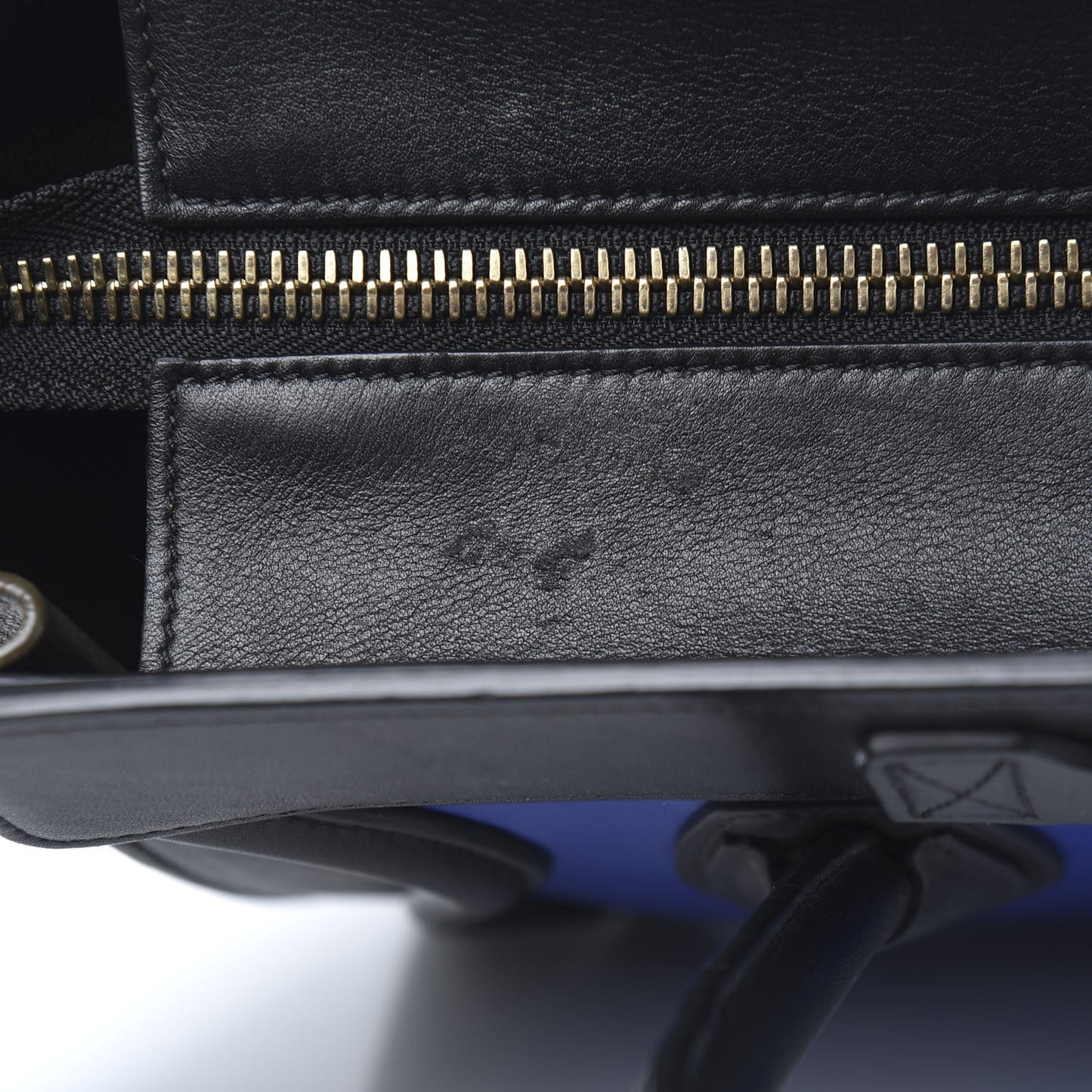 Smooth Calfskin Micro Tri-Color Luggage Cobalt
