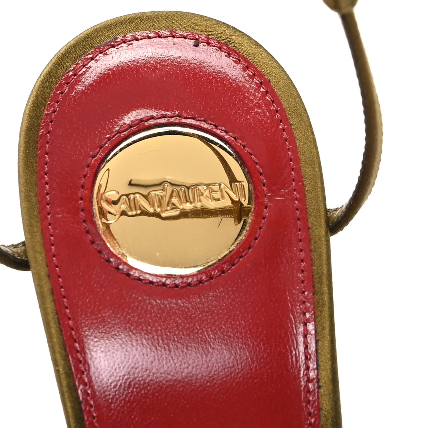 Saint Laurent Crepe Satin Opyum 110 Sandals 39 Cuba Gold 8 of 9