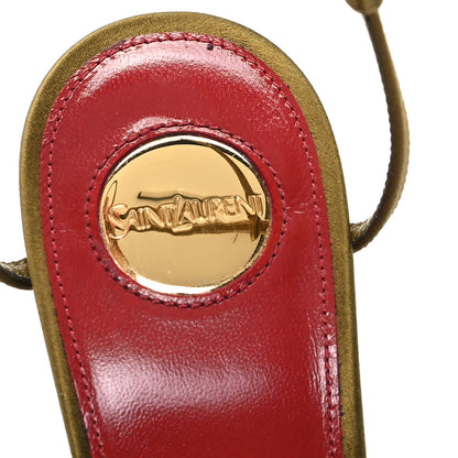 Saint Laurent Crepe Satin Opyum 110 Sandals 39 Cuba Gold 8 of 9
