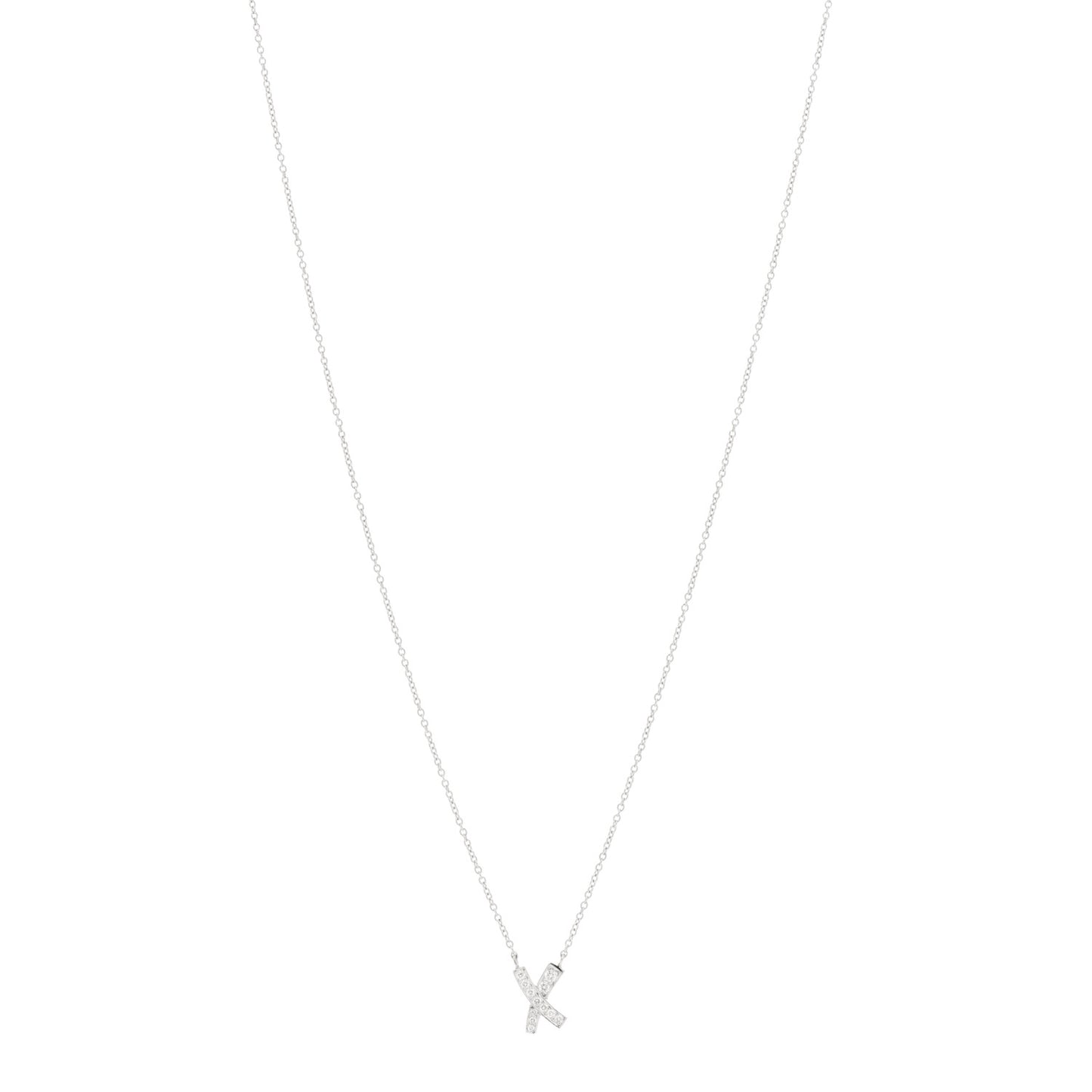 Platinum Diamond Paloma Picasso Graffiti X Pendant Necklace