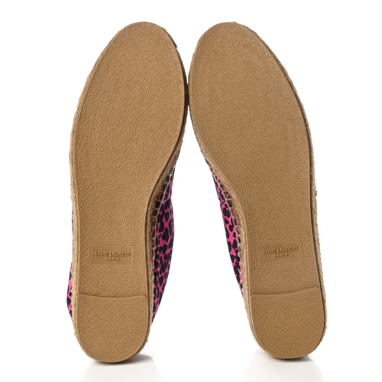 Canvas Leopard Print Espadrilles 39.5 Fushia Black