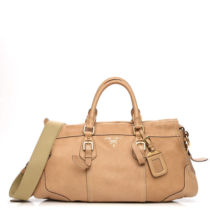 Prada Cervo Deerskin Shopping Satchel Naturale 1 of 9