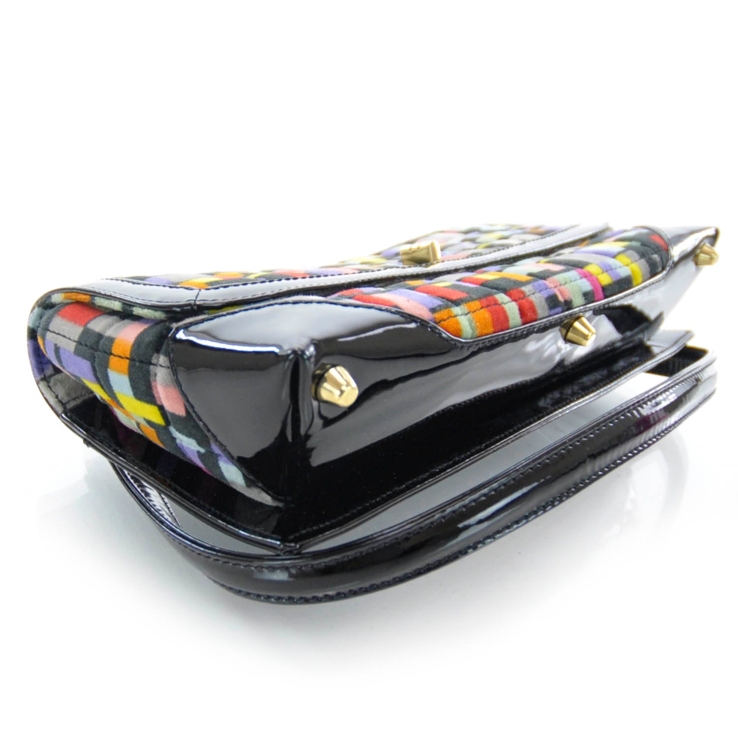 Chanel Patent Velvet Quilted Cubist Flap 4 of 8