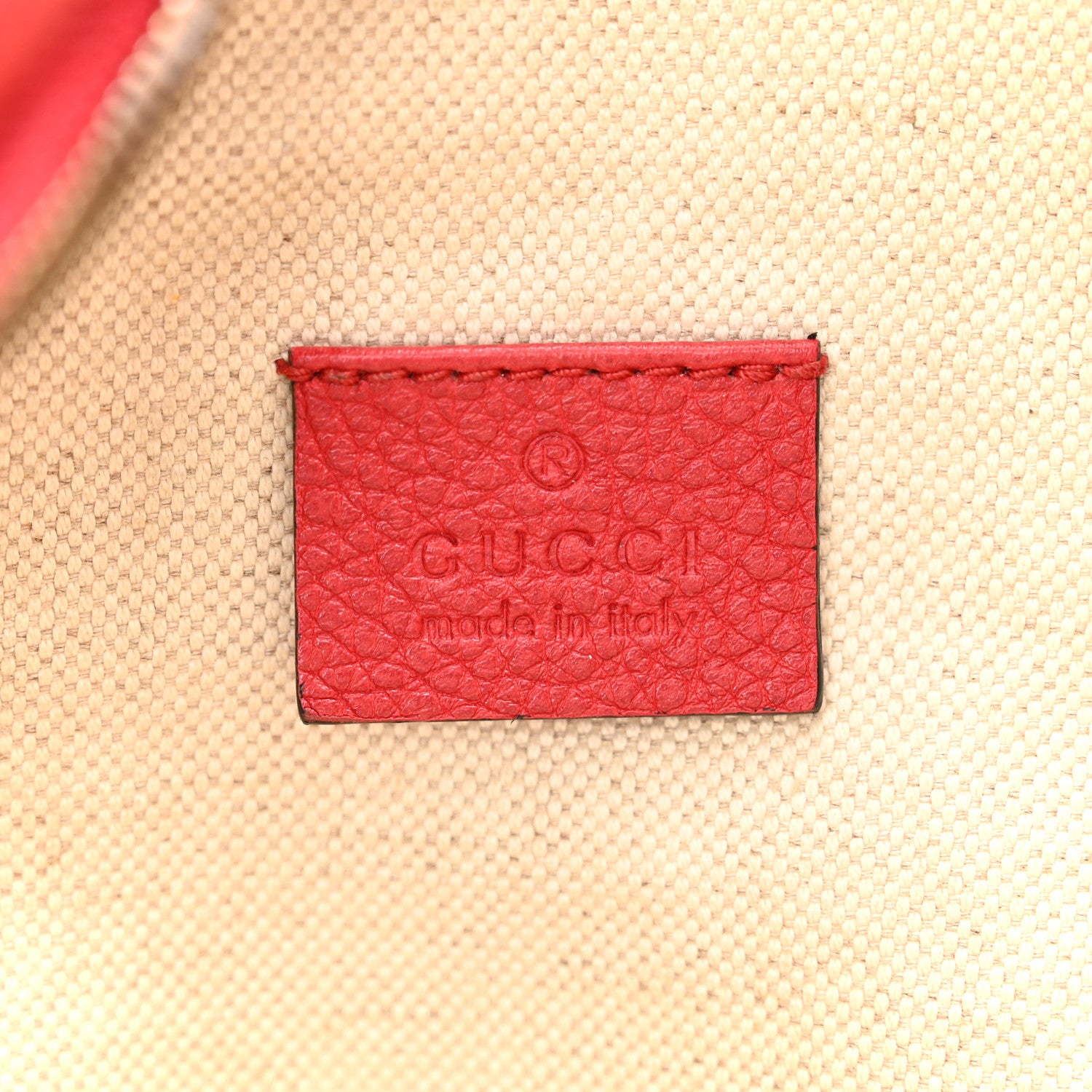 Gucci Grained Calfskin Logo Belt Bag Hibiscus Red 6 of 11