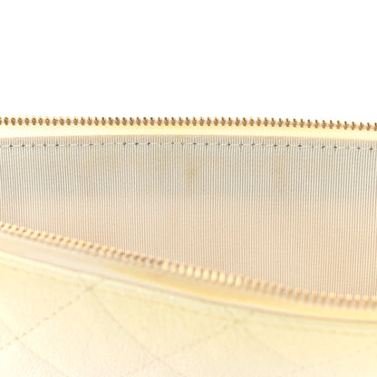 Chanel Iridescent Caviar Medium Night by the C Pouch Clutch White 10 of 14