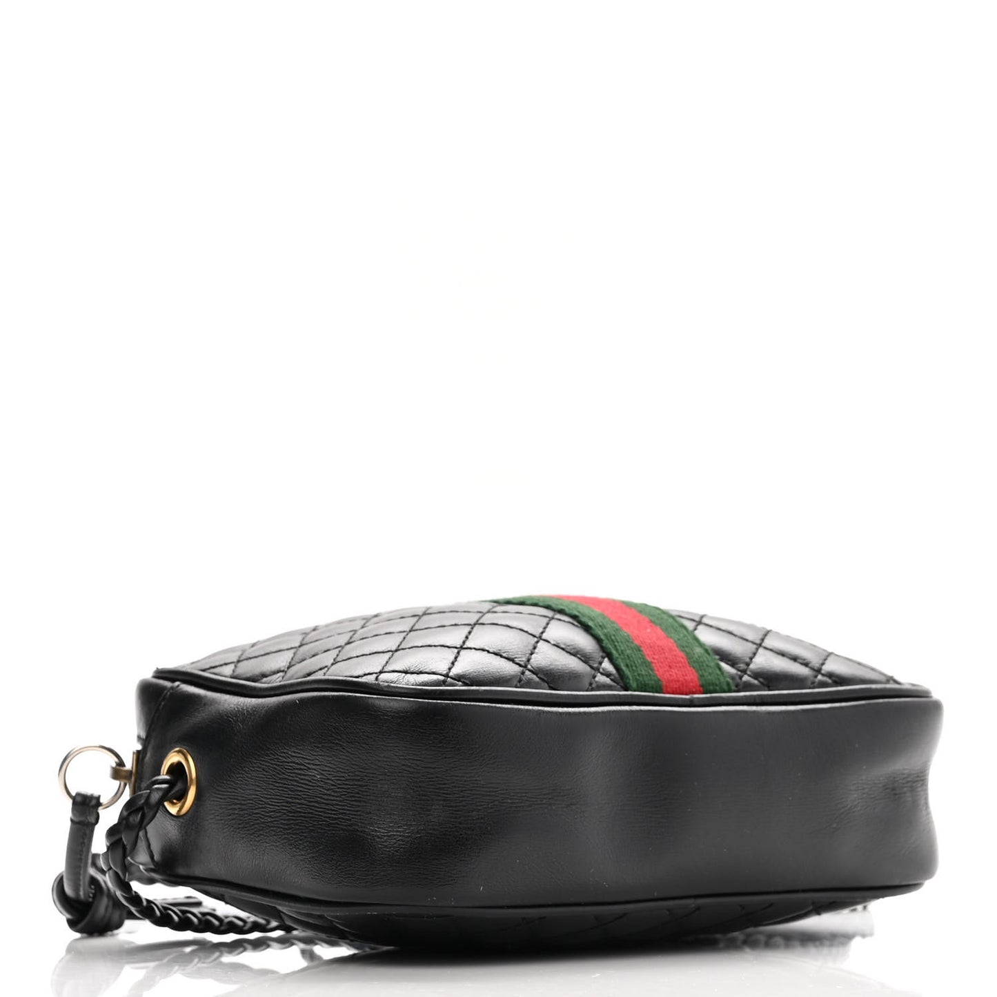Calfskin Trapuntata Web Mini GG Shoulder Bag Black