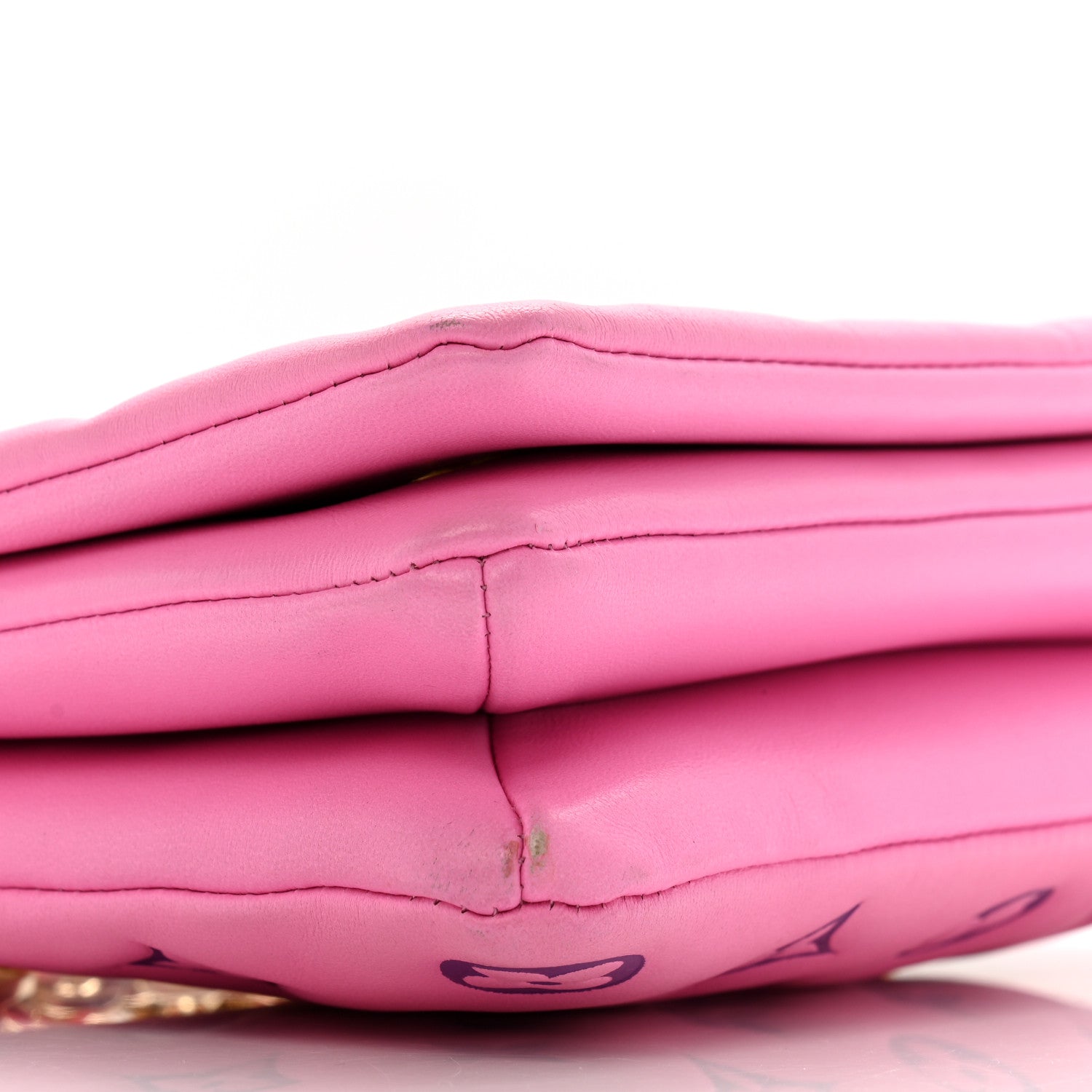 Louis Vuitton Lambskin Embossed Monogram Vuittamins Pochette Coussin Rose Violet 9 of 12