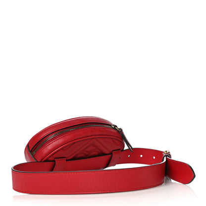 Gucci Calfskin Matelasse GG Marmont Belt Bag 75 30 Hibiscus Red 2 of 14
