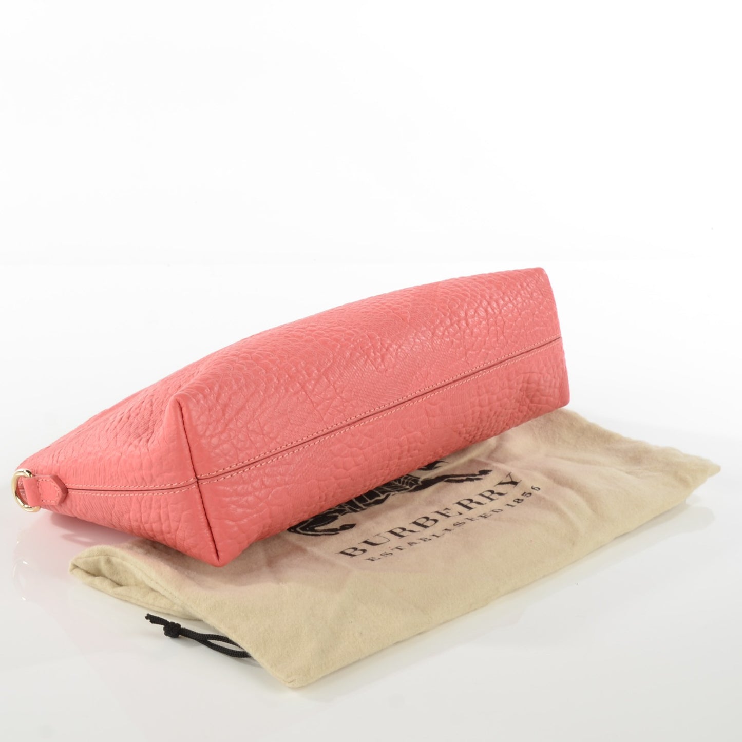 Signature Grain Calfskin Check Embossed Small Chichester Crossbody Clutch Bag Rose Pink