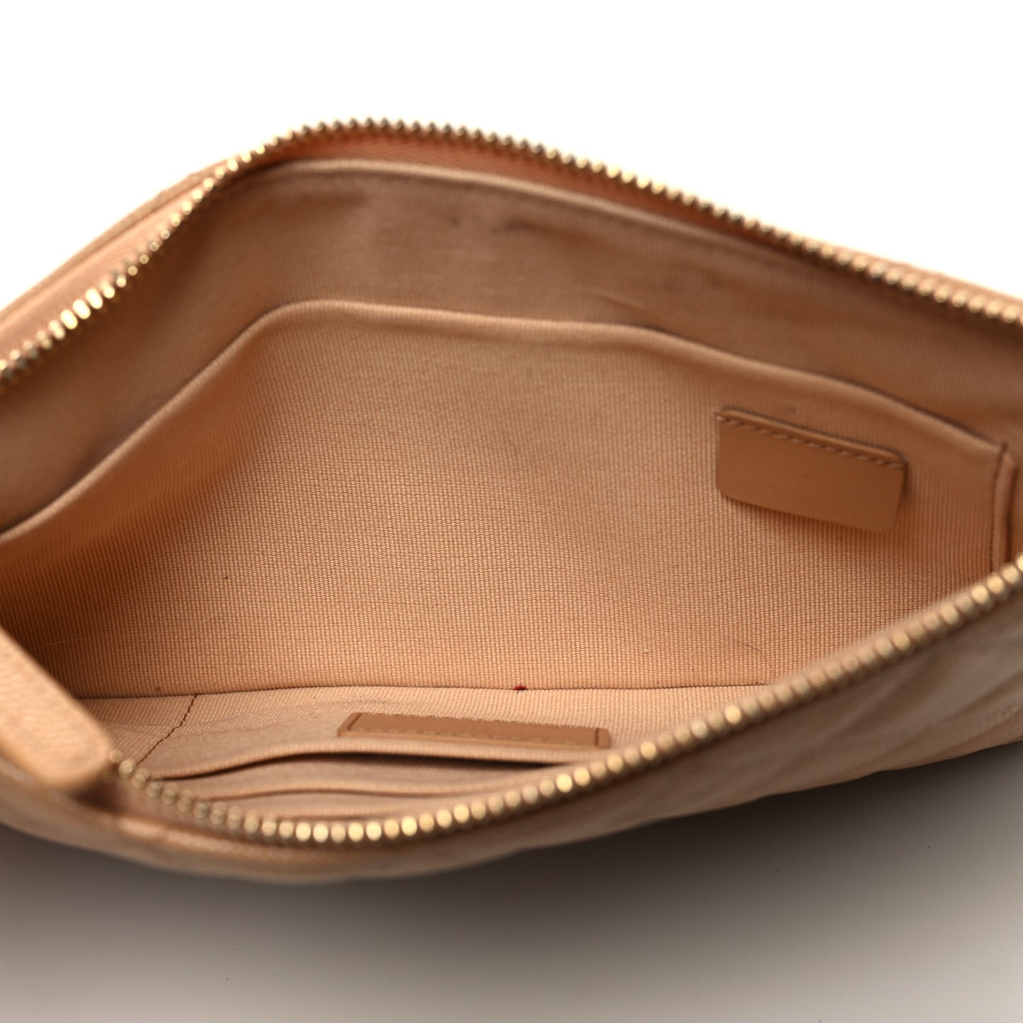 Caviar Quilted Coco Candy Small Cosmetic Case Beige