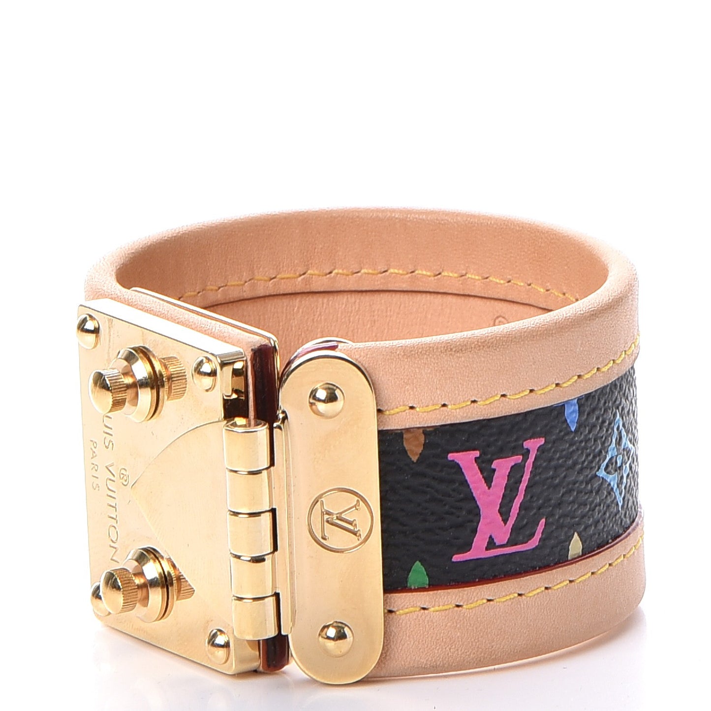 Monogram Multicolor S Lock Bracelet M Black