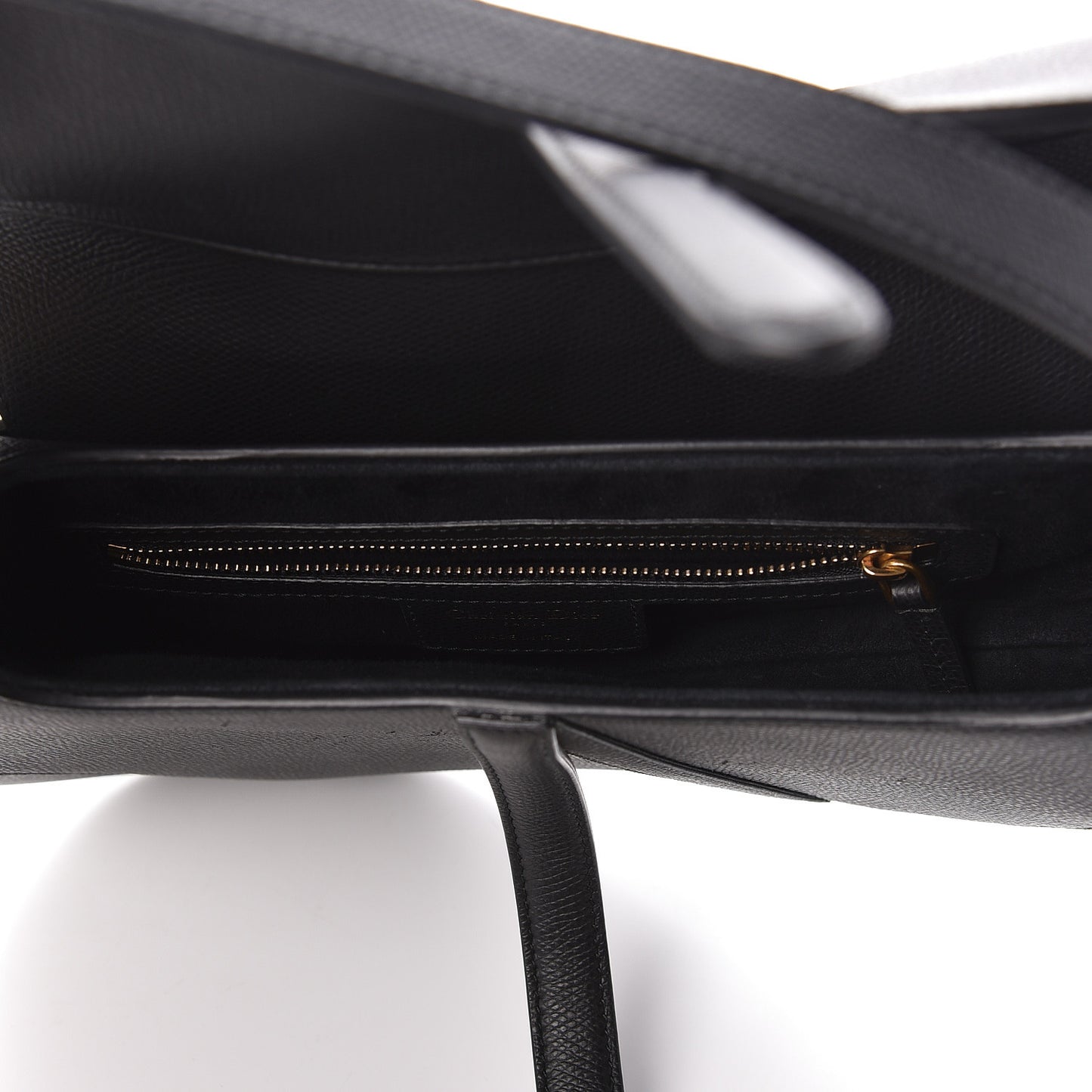 Grained Calfskin Saddle Bag Black