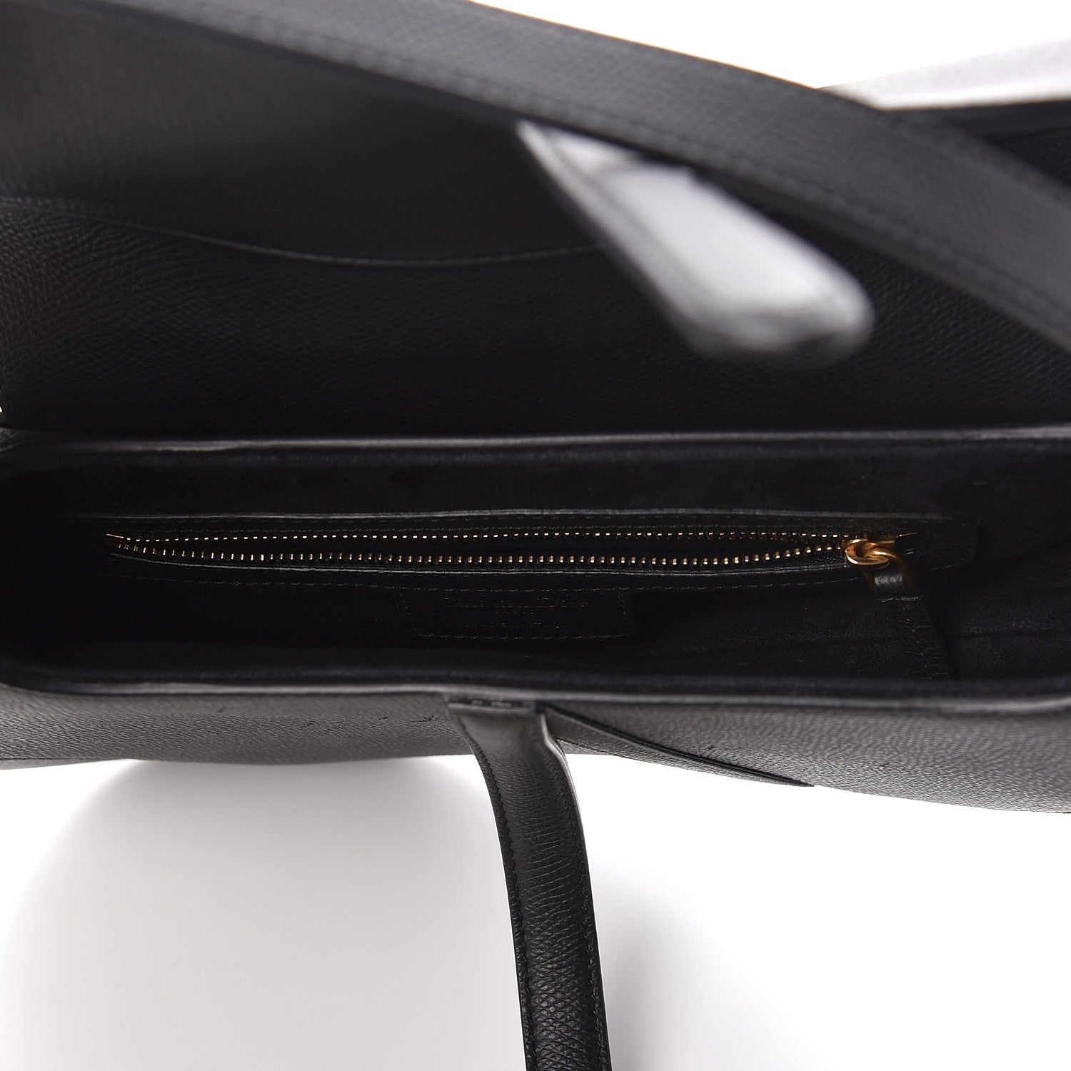 Christian Dior Grained Calfskin Saddle Bag Black 7 of 10
