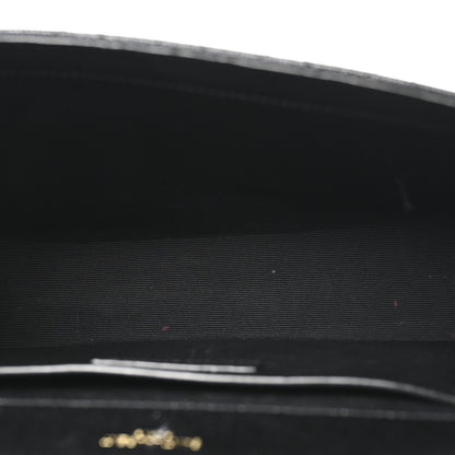 Saint Laurent Grain De Poudre Textured Mixed Matelasse Triquilt Medium Monogram Satchel Black 5 of 10